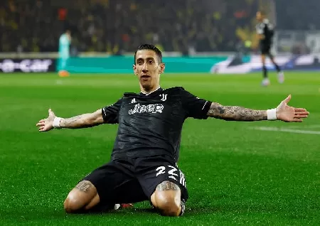 Angel Di Maria hat trick sends Juventus into Europa League round of 16