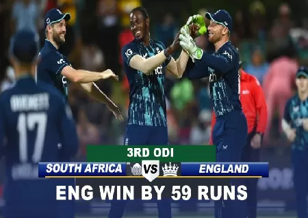 Highlights, South Africa vs England, 3rd ODI in Kimberley, Score: England win by 59 runs