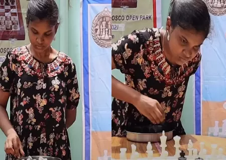 How Puducherry Girl Arranged Chess Set To Make World Record