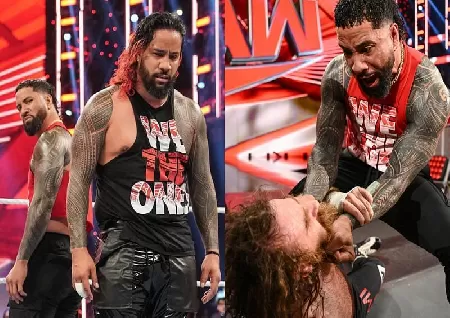 Jey Uso betrays Sami Zayn on WWE RAW, joins The Bloodline in beating him