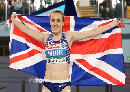 Laura Muir wins record fifth European Indoor title with 1500m gold