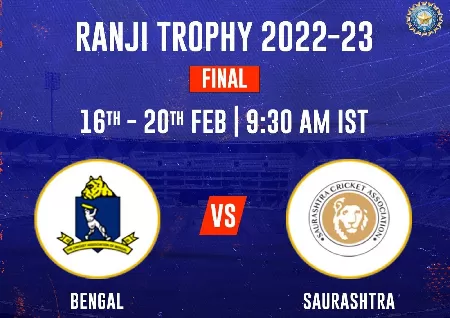 Ranji Trophy: Bengal vs Saurashtra Live streaming How to watch on TV and online in India