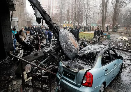 Ukraine interior minister, 3 children among 18 killed in Kyiv helicopter crash