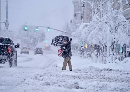 Winter warnings are in effect for 10 million Americans as snow continues to fall on the West Coast mountains