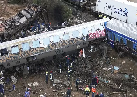 A Catastrophic Train Disaster In Northern Greece Left 32 People Dead And 85 Wounded