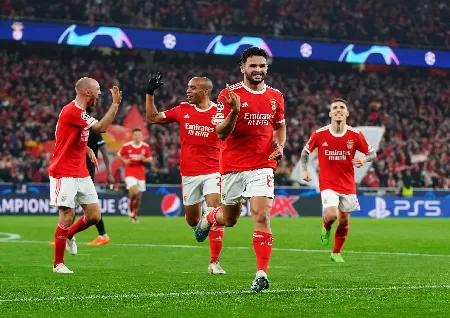 Image of Benfica Beat Brugge At The Double Away In Champions League