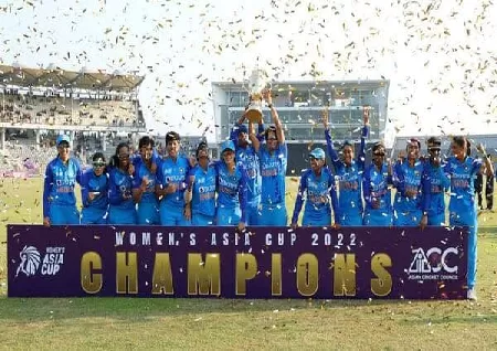 Image of India Women Won The 2022 Asia Cup Title