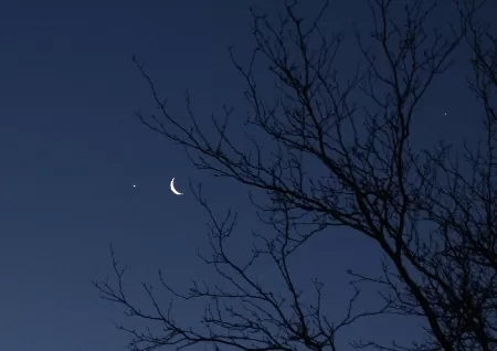 Moon, Jupiter And Venus Come Together In Night Sky