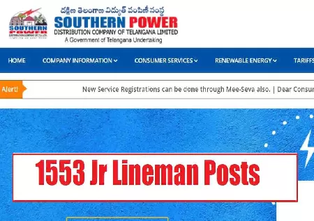 Image of TSSPDCL To Recruit 1553 Junior Lineman Posts, Registration Begins March 8