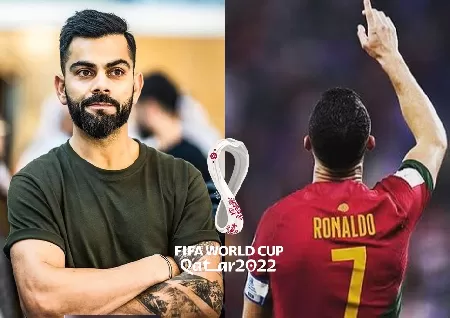 Image of Virat Kohli Pays Tribute To Greatest Of All Time Cristiano Ronaldo After Portugals FIFA World Cup Exit